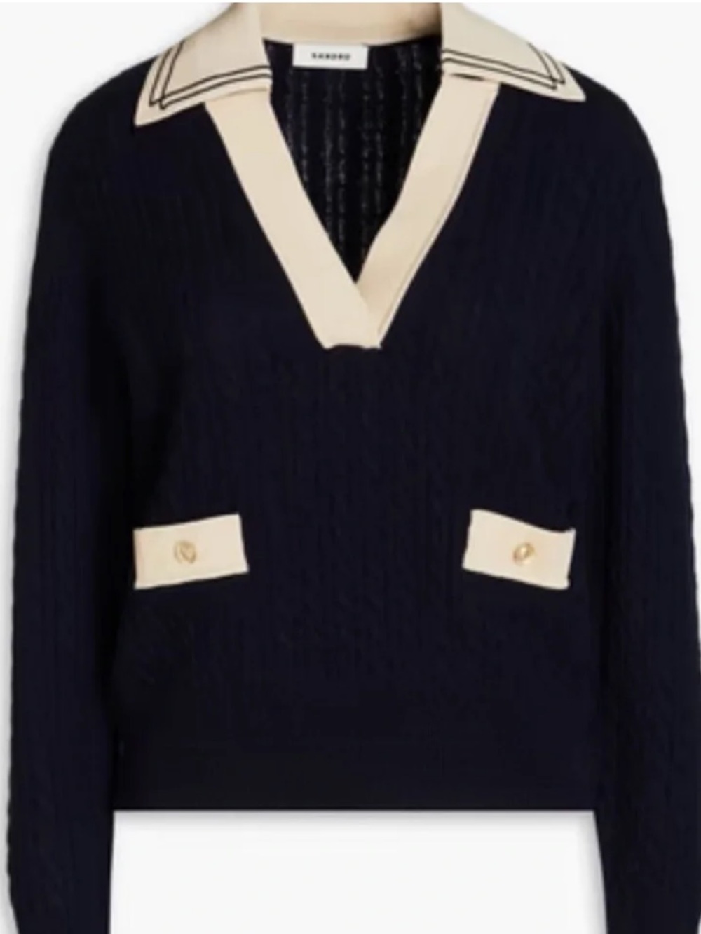 Sandro Nea Cable Knit Sweater - Picture 2 of 3